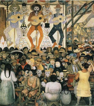 Diego Rivera Painting - El Día de Muertos Diego Rivera